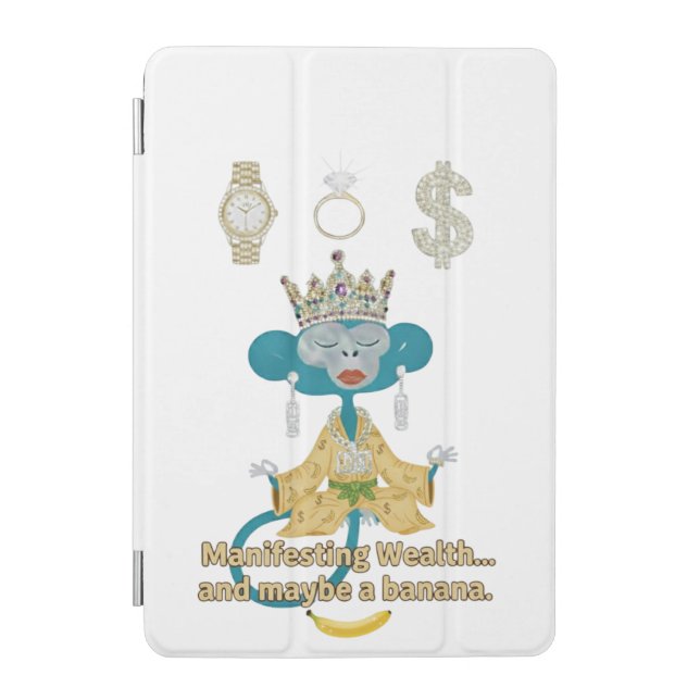 Manifesting Wealth Monkey zen art  iPad Mini Cover (Front)