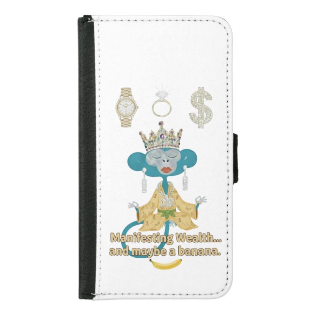 manifesting wealth samsung galaxy wallet case (Front)