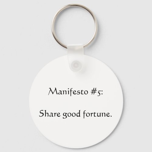 Manifesto 5 keychain