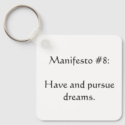 Manifesto 8 keychain