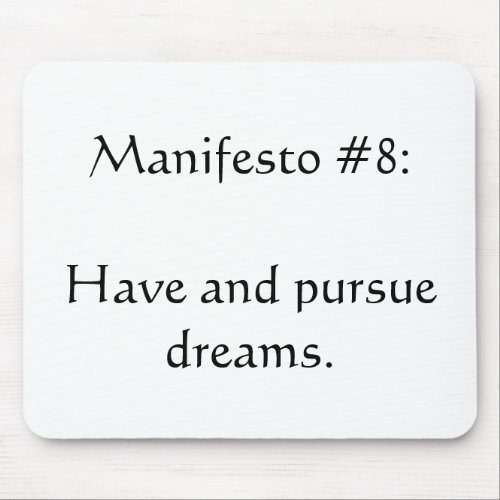 Manifesto 8 mouse pad