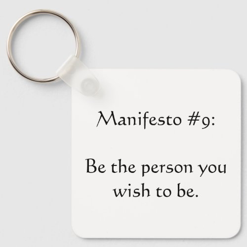 Manifesto 9 keychain