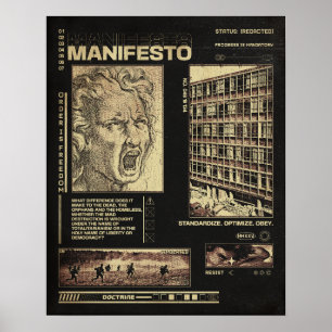 Manifesto - Brutalist Design Poster