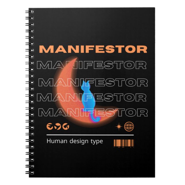 Manifestor type, human design notebook (Front)