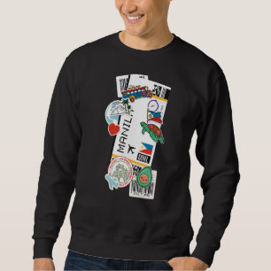 Manila Air Ticket Boarding Pass Plane Philippines  Sweatshirt