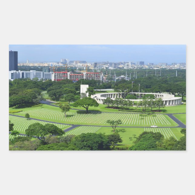 Manila American Cemetery and Memorial i Rectangular Sticker (Front)