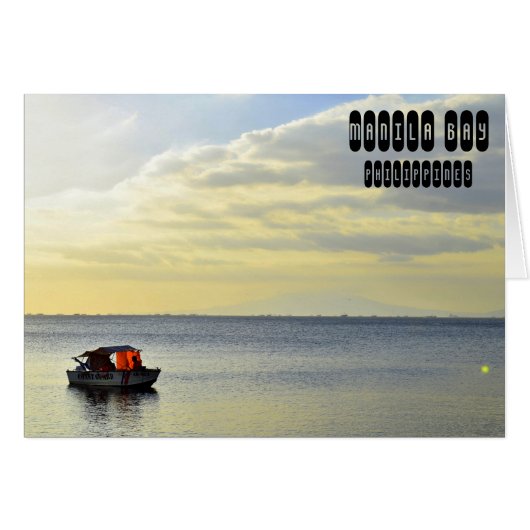 Manila Bay in Philippines Cards (Front Horizontal)