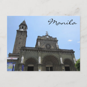 manila cathedral postcard