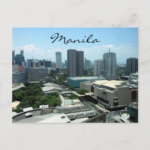 manila city view postcard