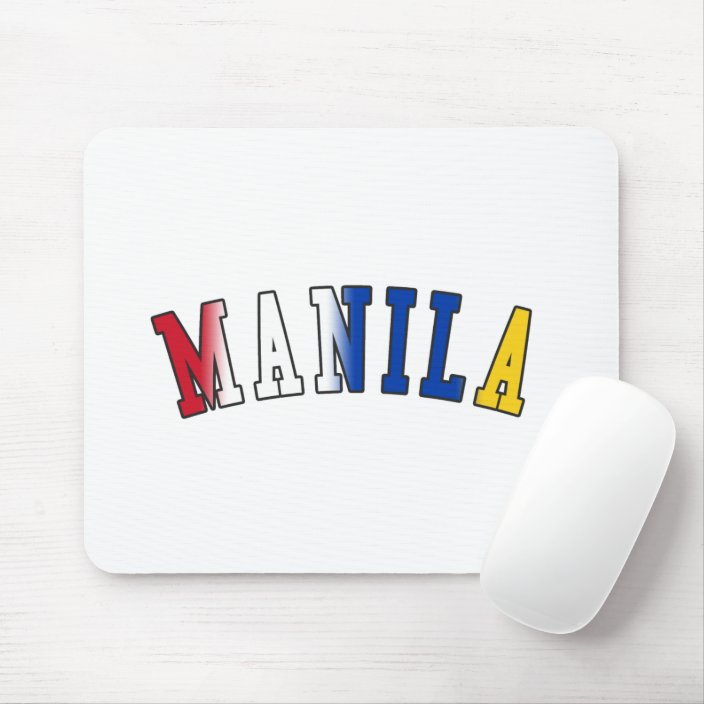 Manila in Philippines National Flag Colors Mouse Pad