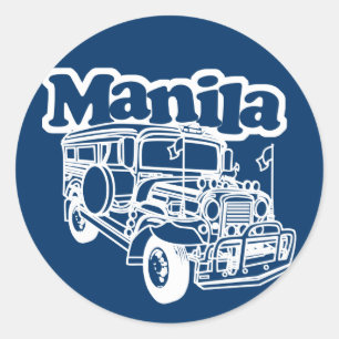 Manila Jeepney Classic Round Sticker