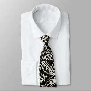 Manila Palm Modern Hawaiian Tropical - Black Neck Tie