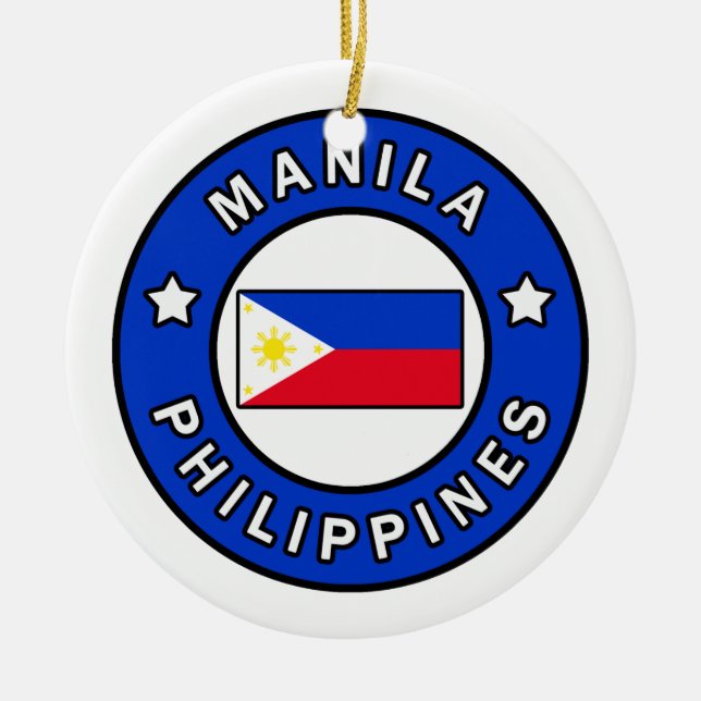 Manila Philippines Ceramic Ornament (Front)