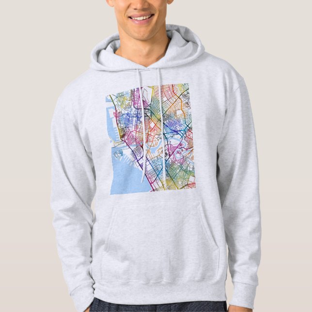  Manila Philippines City Map Hoodie (Front)