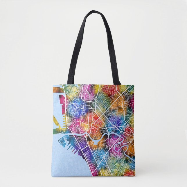 Manila Philippines City Map Tote Bag (Front)