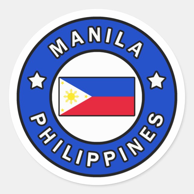 Manila Philippines Classic Round Sticker (Front)