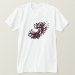 Manila Philippines Jeepney Souvenir Travel Graphic T-Shirt
