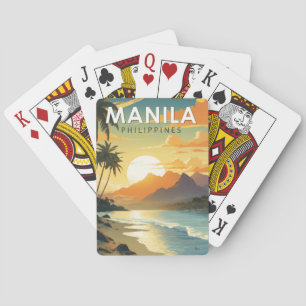 Manila Philippines Travel Art Vintage Poker Cards