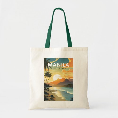 Manila Philippines Travel Art Vintage Tote Bag