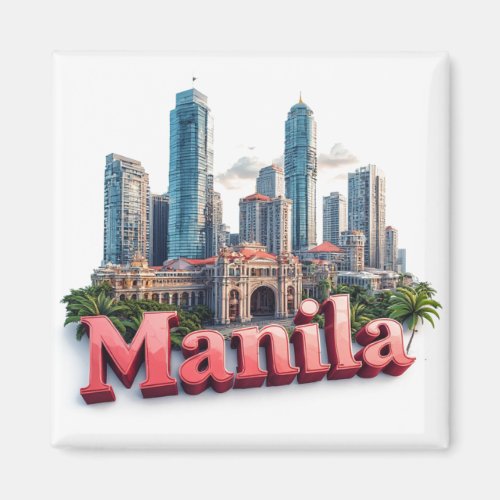 Manila Philippines Travel Gift For Visitors 🗺️ Magnet