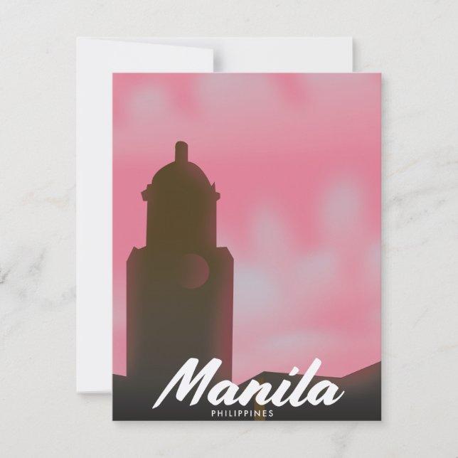 Manila Philippines travel poster. (Front)