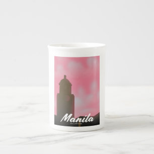 Manila Philippines travel poster. Bone China Mug