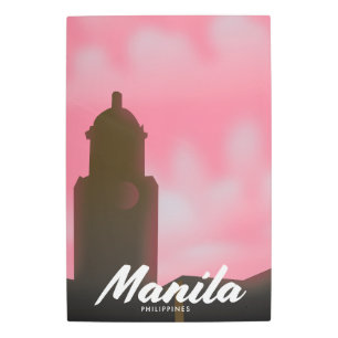 Manila Philippines travel poster. Metal Print