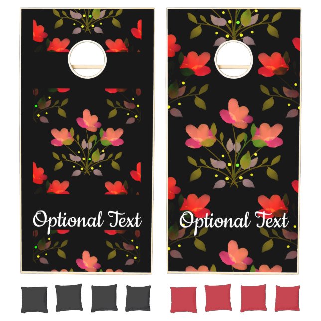 Manila Shawl Style Floral Cornhole Set (Set)