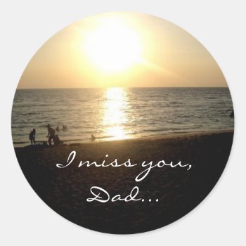 Manila Sunset "i Miss You  Dad" Sticker by naiza86 at Zazzle