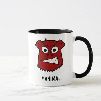 Manimal Red Mug by jawprint at Zazzle