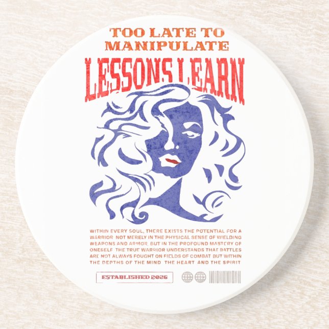MANIPULATE LESSONS LEARN SANDSTONE COASTER (Front)