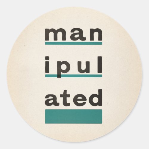 manipulATED Classic Round Sticker