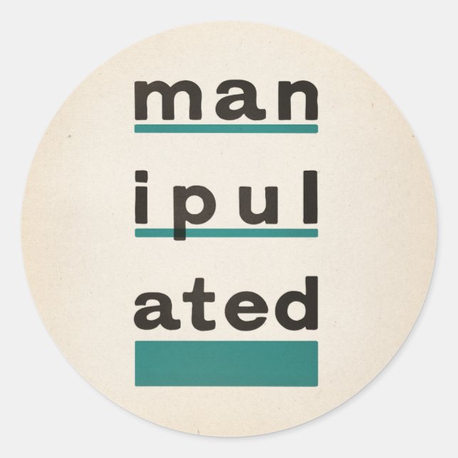 manipulATED Classic Round Sticker (Front)
