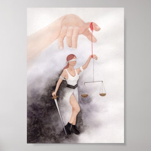 Manipulation of Justice Law System Art Print