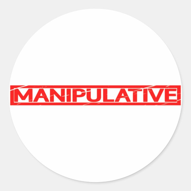 Manipulative Stamp Classic Round Sticker (Front)