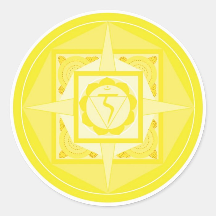 Manipura Chakra Mandala (solar plexus Chakra) Sticker