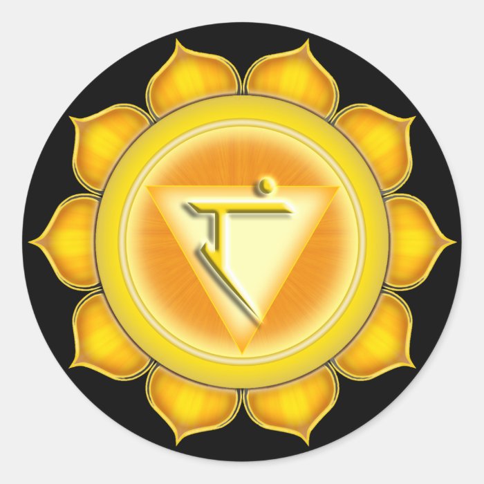 Manipura or Solar Plexus the 3rd Chakra Stickers