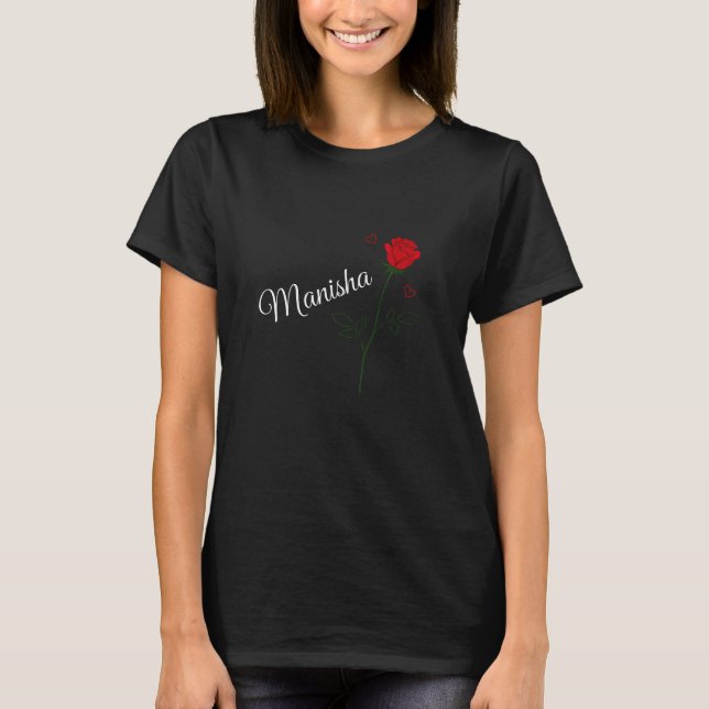 Manisha name Design T-Shirt (Front)