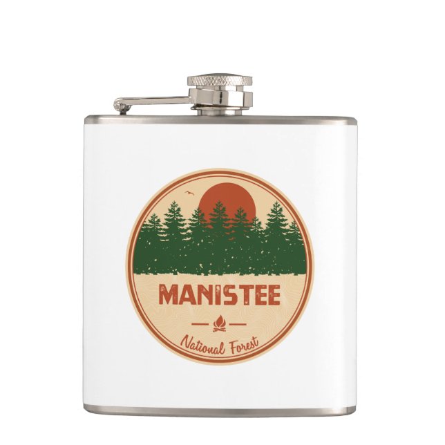 Manistee National Forest Flask (Front)
