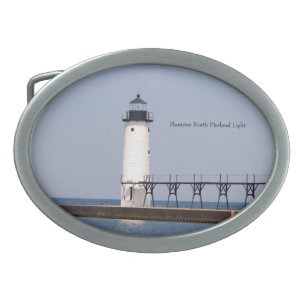 Manistee North Pierhead Light belt buckle