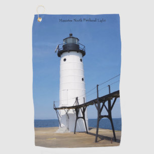 Manistee North Pierhead Light golf towel