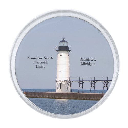 Manistee North Pierhead Light lapel pin