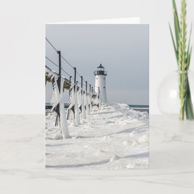 Manistee North Pierhead Lighthouse Card (Front)