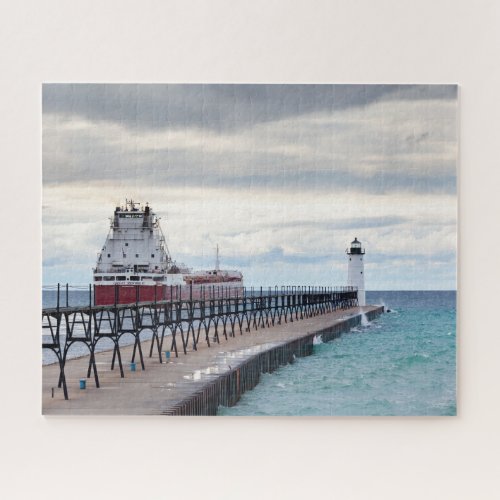 Manistee North Pierhead Lighthouse Great Republic Jigsaw Puzzle