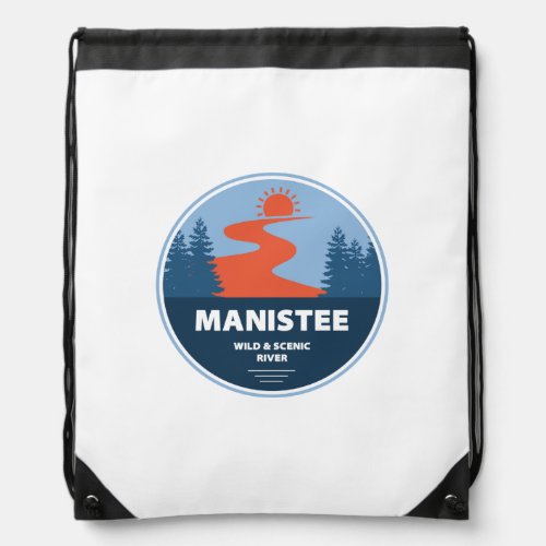 Manistee Wild And Scenic River Drawstring Bag