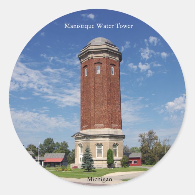 Manistique Water Tower sticker (Front)