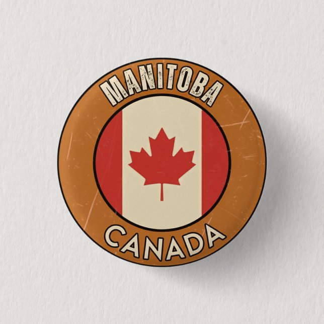 Manitoba Canada Button (Front)