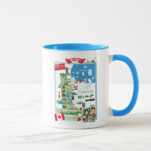 Manitoba Canada Cartoon Poster Mug