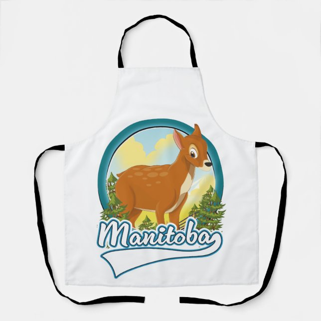 Manitoba Canada travel logo Apron (Front)