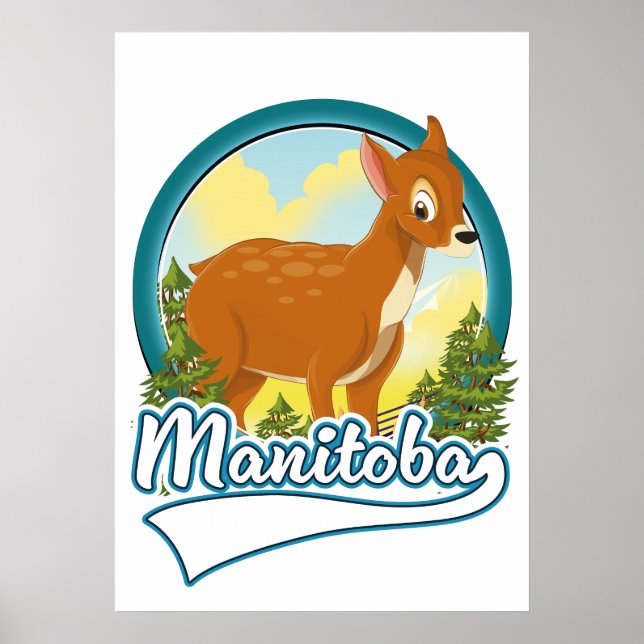 Manitoba Canada travel logo Poster (Front)